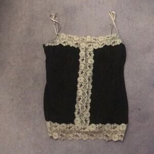 Black lace Y2k contrast tank one size